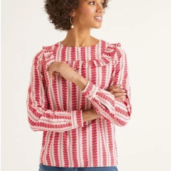 Boden Effie Blouse - Ivory, Floral Trellis - Picture 1 of 10